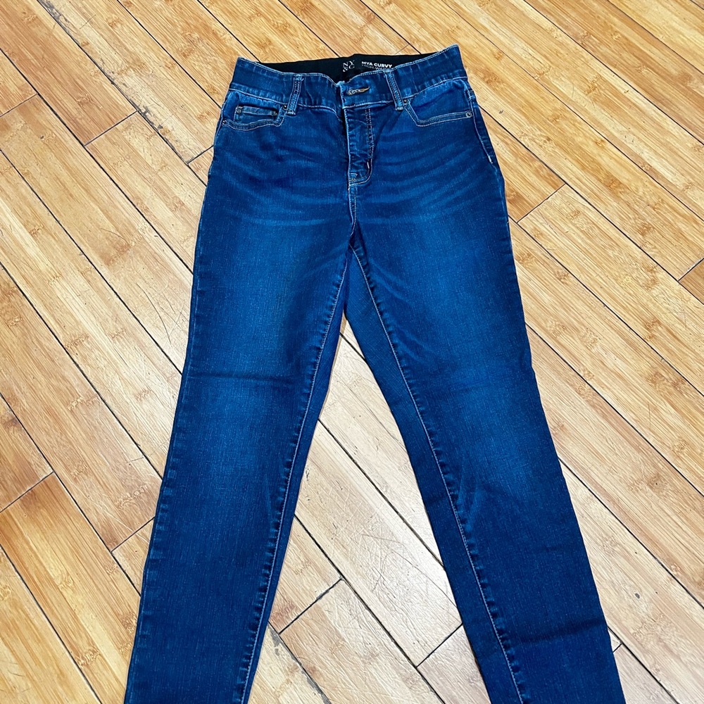 New York & Company Blue Skinny Jeans